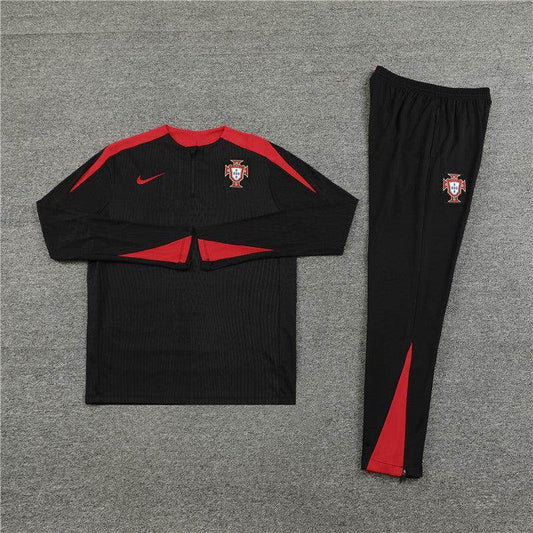 Portugal Black and Red Tracksuit - JerseyLegacy