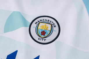 Manchester City White and Blue Tracksuit - JerseyLegacy