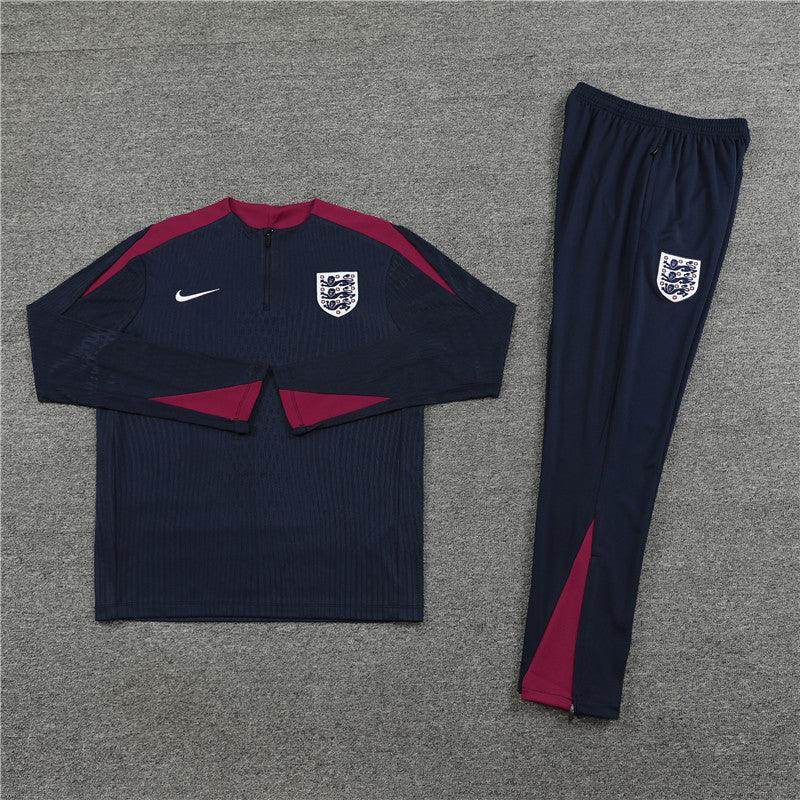 England Dark Blue and Red Tracksuit - JerseyLegacy