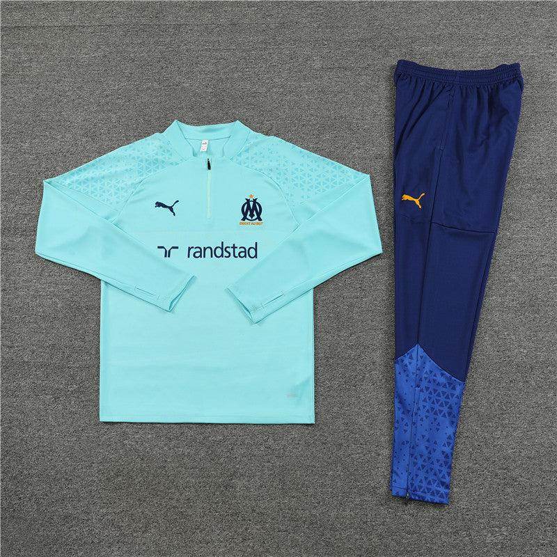 Olympique de Marseille Blue and Mint Tracksuit - JerseyLegacy