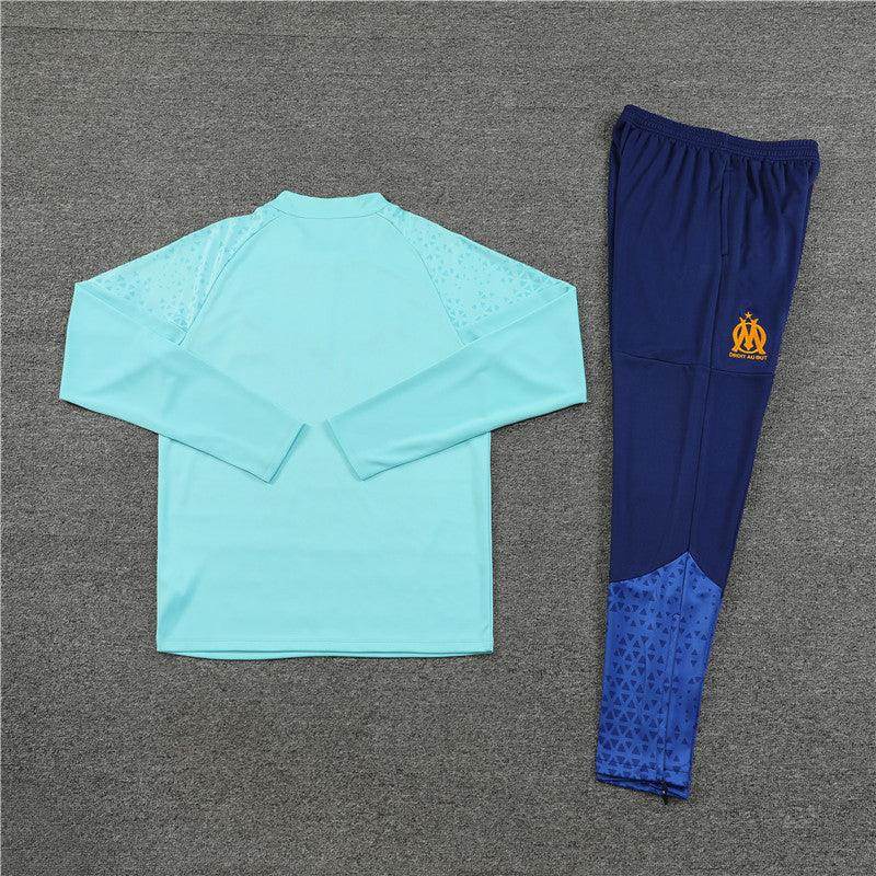 Olympique de Marseille Blue and Mint Tracksuit - JerseyLegacy