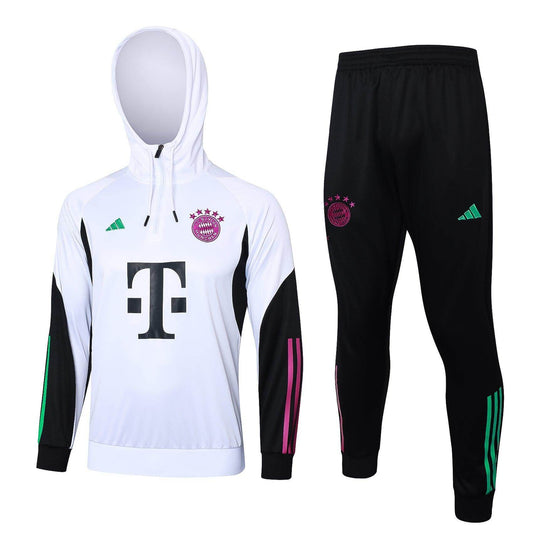 Bayern Munchen Black and White Tracksuit - JerseyLegacy