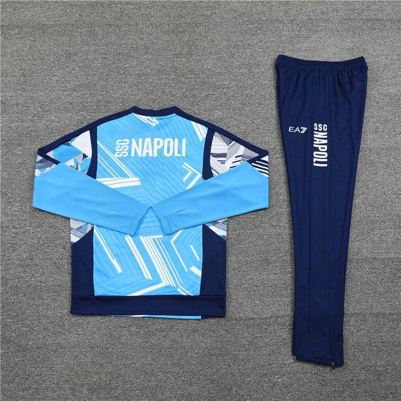 Napoli Dark Blue and Light Blue Tracksuit - JerseyLegacy