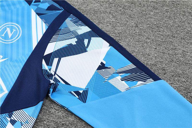 Napoli Dark Blue and Light Blue Tracksuit - JerseyLegacy