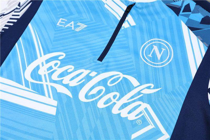 Napoli Dark Blue and Light Blue Tracksuit - JerseyLegacy