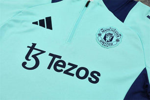 Manchester United Dark Blue and Mint Tracksuit - JerseyLegacy