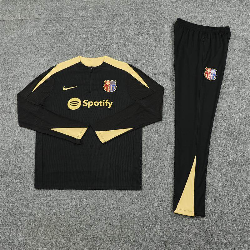 FC Barcelona Black and Yellow Tracksuit - JerseyLegacy