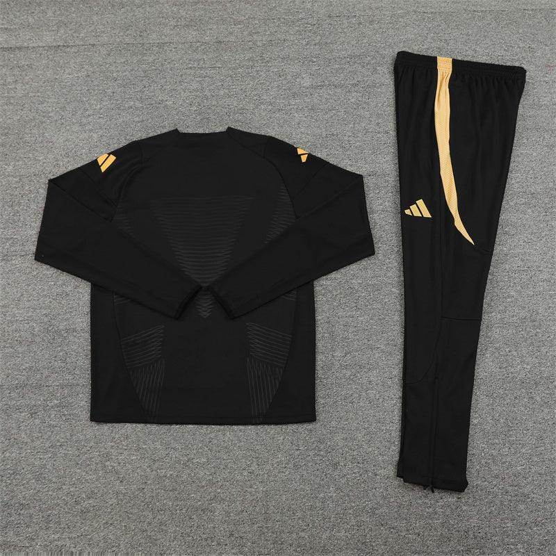 Real Madrid Black and Gold Tracksuit - JerseyLegacy