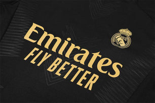 Real Madrid Black and Gold Tracksuit - JerseyLegacy