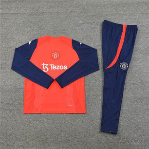 Manchester United Blue and Orange Tracksuit - JerseyLegacy