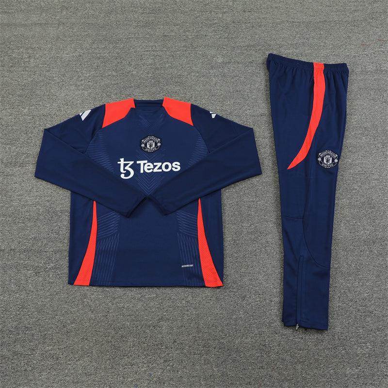 Manchester United Blue and Orange Tracksuit II - JerseyLegacy
