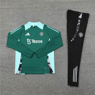Manchester United Black and Green Tracksuit - JerseyLegacy