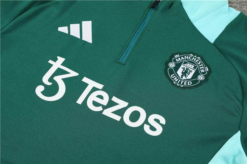 Manchester United Black and Green Tracksuit - JerseyLegacy