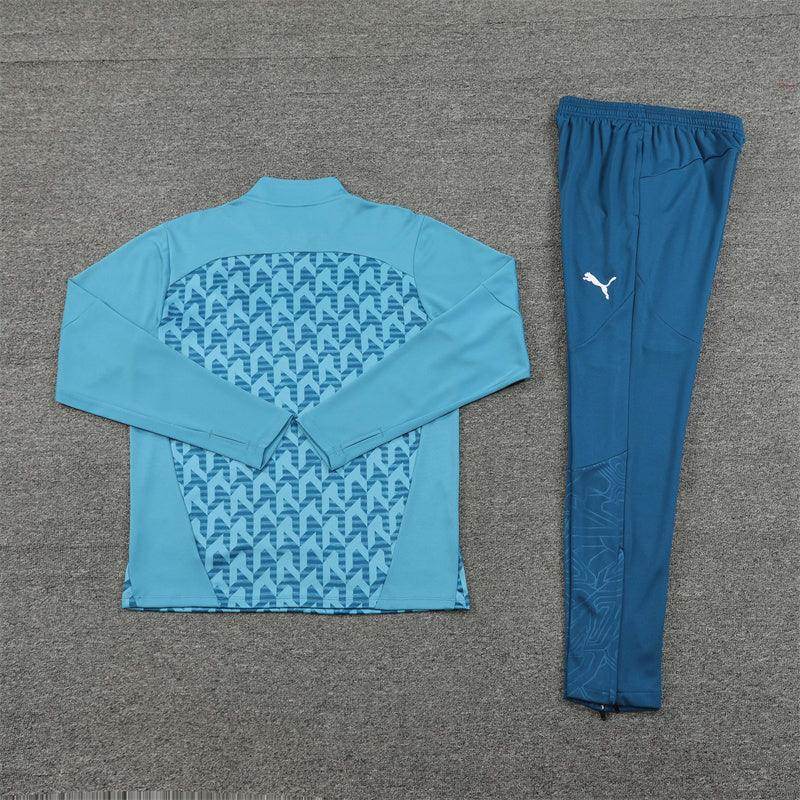 Olympique de Marseille Blue and Light Blue Tracksuit - JerseyLegacy