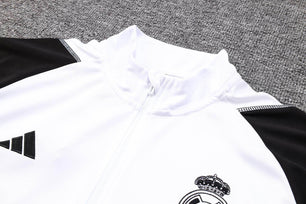 Real Madrid Black and White Tracksuit IV - JerseyLegacy