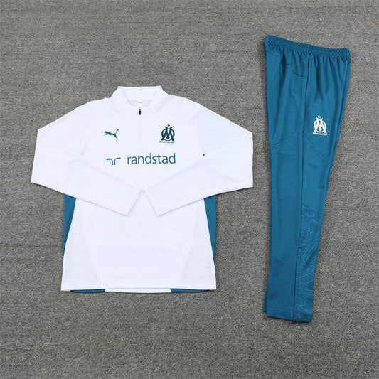Olympique de Marseille Blue and White Tracksuit - JerseyLegacy