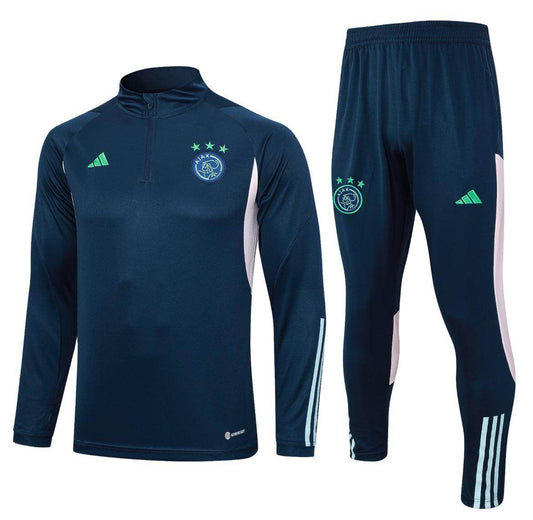 Ajax Dark Blue Tracksuit - JerseyLegacy