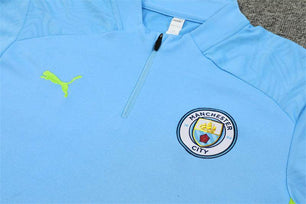 Manchester City Blue and Light Blue Tracksuit - JerseyLegacy