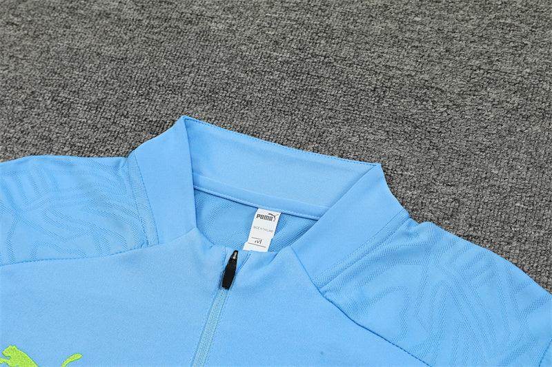 Manchester City Blue and Light Blue Tracksuit - JerseyLegacy