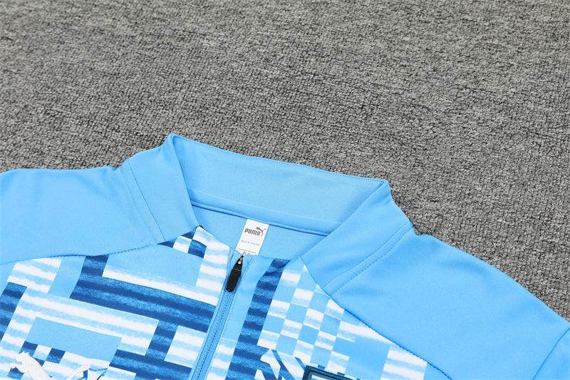 Olympique de Marseille Blue and Light Blue Tracksuit - JerseyLegacy