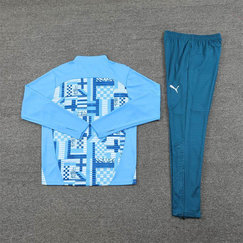 Olympique de Marseille Blue and Light Blue Tracksuit - JerseyLegacy