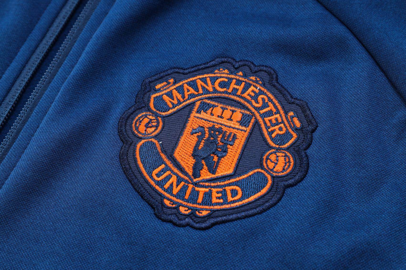Manchester United Black and Dark Blue Tracksuit - JerseyLegacy