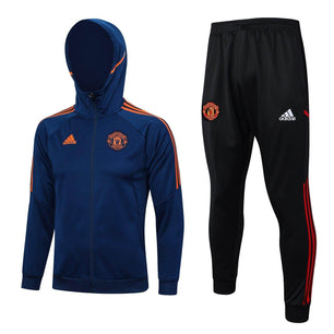 Manchester United Black and Dark Blue Tracksuit - JerseyLegacy