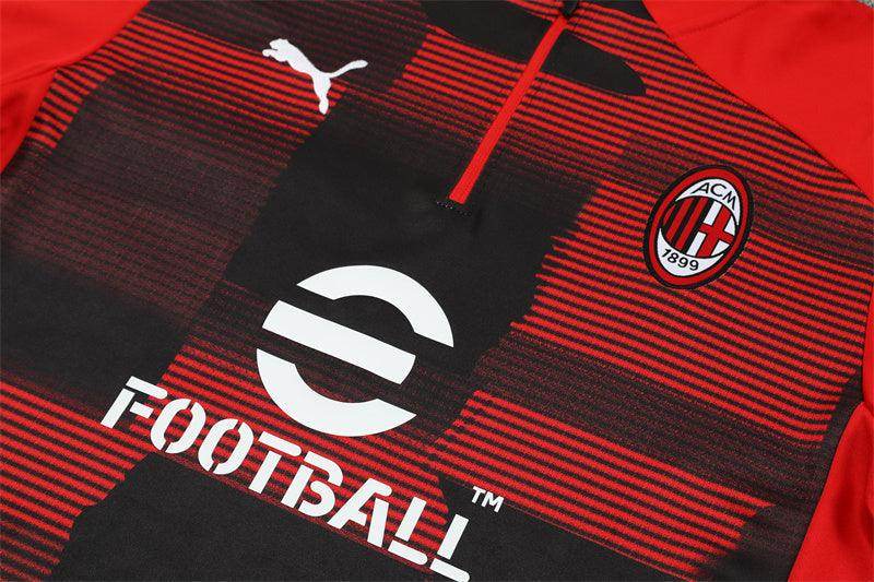 AC Milan Black and Red Tracksuit - JerseyLegacy