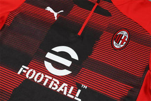 AC Milan Black and Red Tracksuit - JerseyLegacy