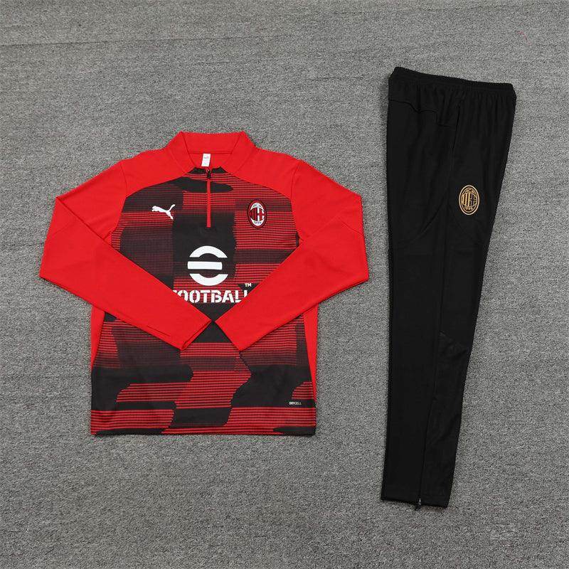 AC Milan Black and Red Tracksuit - JerseyLegacy
