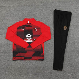 AC Milan Black and Red Tracksuit - JerseyLegacy
