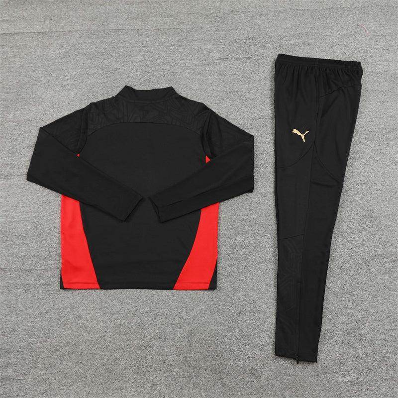 AC Milan Black Tracksuit - JerseyLegacy