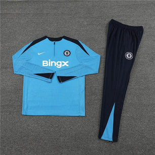 Chelsea Dark Blue and Light Blue Tracksuit - JerseyLegacy