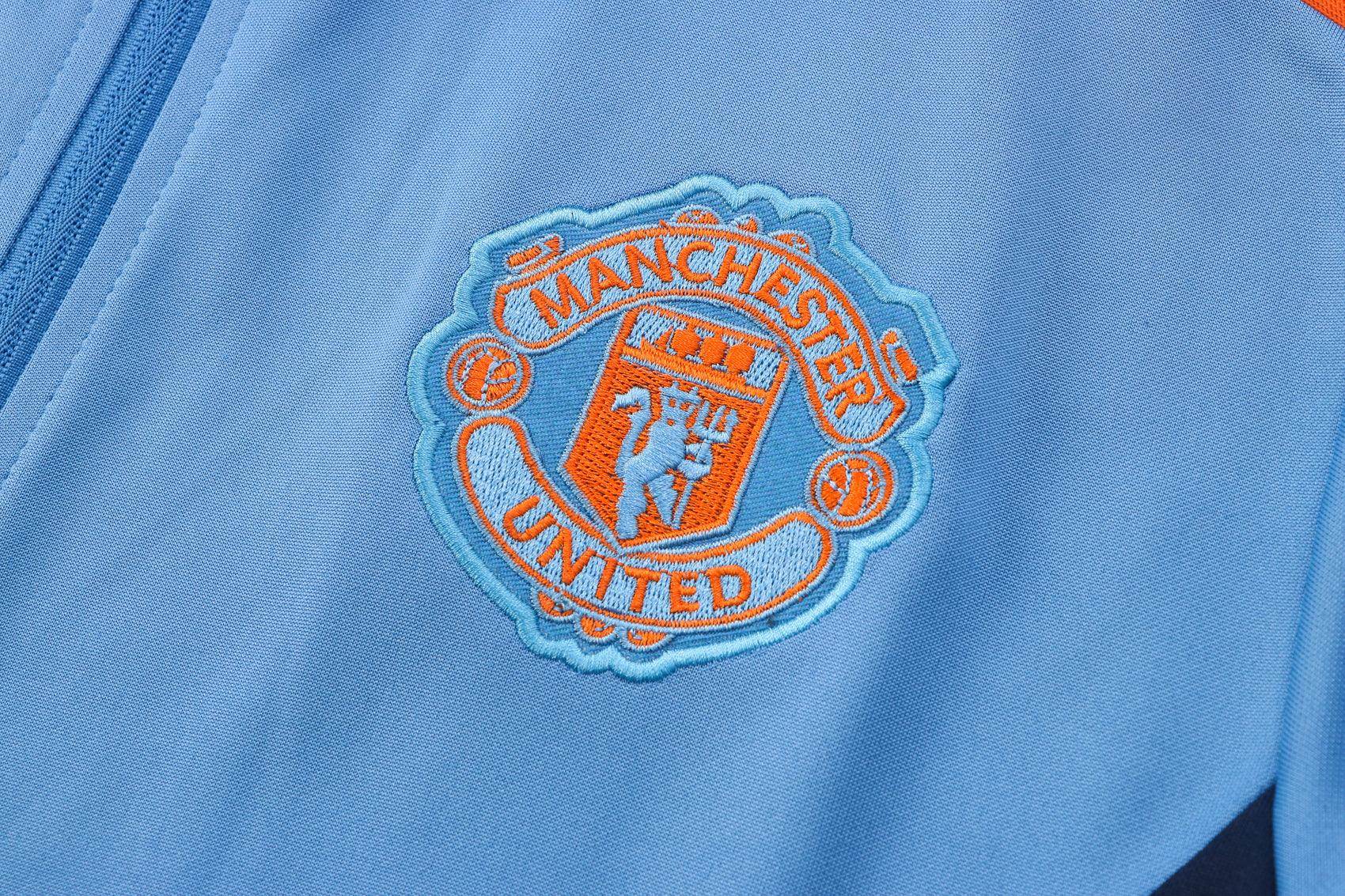 Manchester United Dark Blue and Light Blue Tracksuit - JerseyLegacy