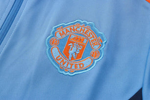 Manchester United Dark Blue and Light Blue Tracksuit - JerseyLegacy