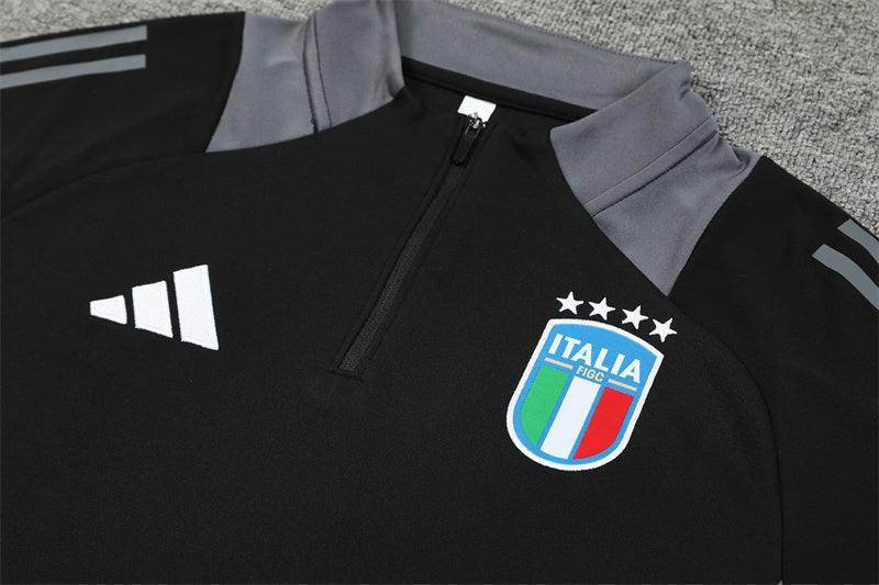 Italy Black and Grey Tracksuit - JerseyLegacy