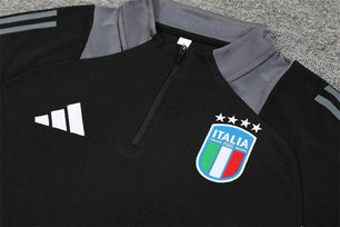 Italy Black and Grey Tracksuit - JerseyLegacy