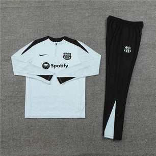 FC Barcelona Black and White Tracksuit - JerseyLegacy