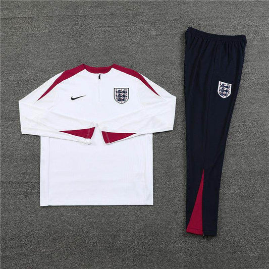 England Dark Blue and White Tracksuit - JerseyLegacy