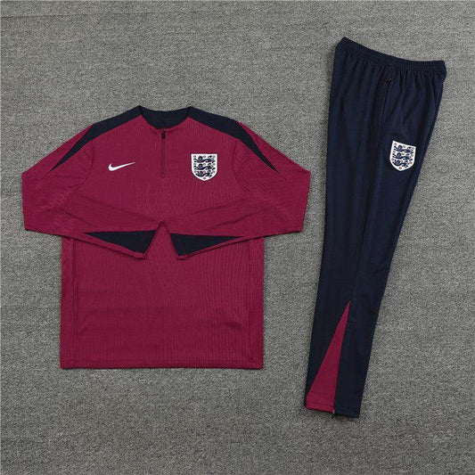 England Dark Blue and Dark Red Tracksuit - JerseyLegacy