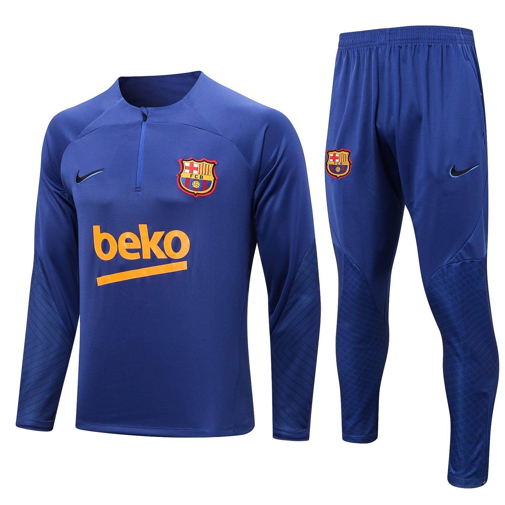 FC Barcelona Blue Tracksuit - JerseyLegacy