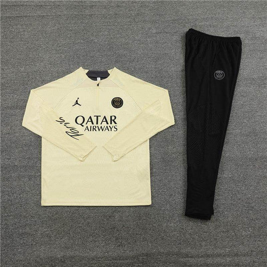 PSG Black and Beige Tracksuit - JerseyLegacy