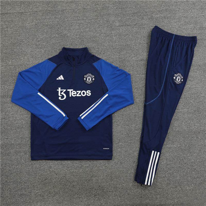 Manchester United Blue Tracksuit - JerseyLegacy