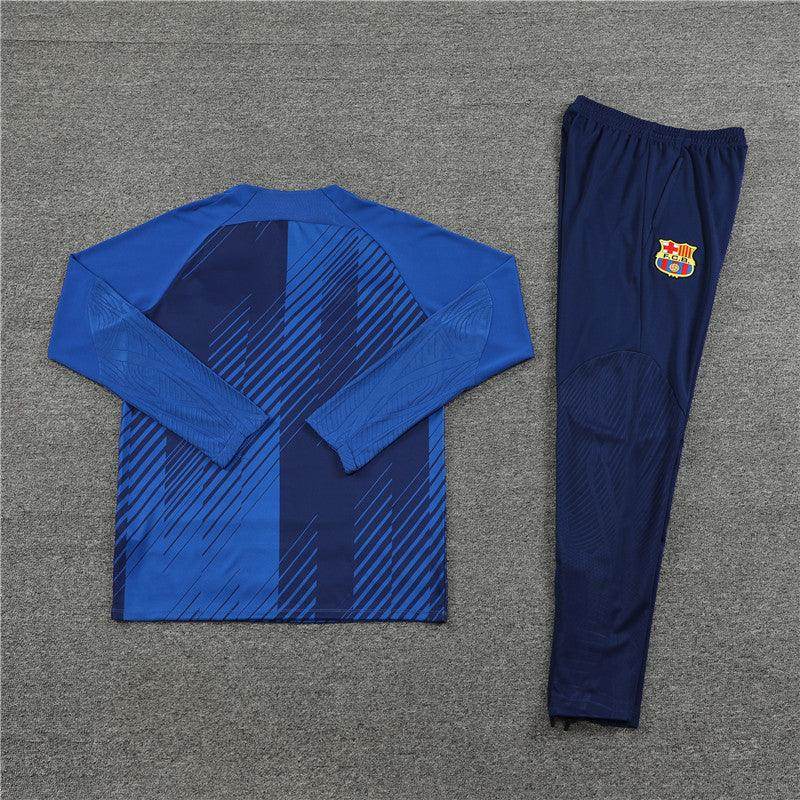 FC Barcelona Dark Blue and Blue Tracksuit - JerseyLegacy
