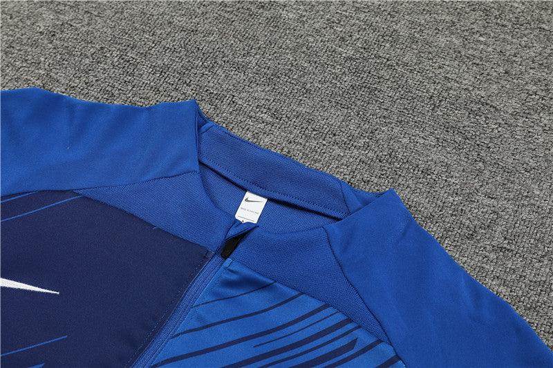 FC Barcelona Dark Blue and Blue Tracksuit - JerseyLegacy