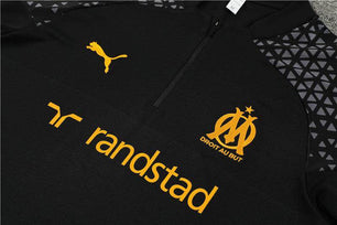 Olympique de Marseille Black Tracksuit - JerseyLegacy