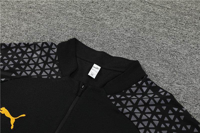 Olympique de Marseille Black Tracksuit - JerseyLegacy