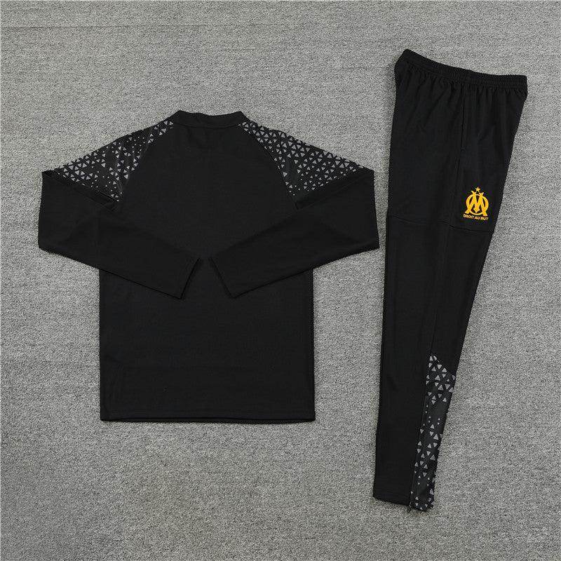 Olympique de Marseille Black Tracksuit - JerseyLegacy