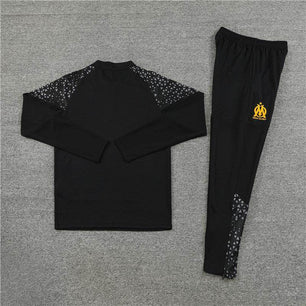 Olympique de Marseille Black Tracksuit - JerseyLegacy