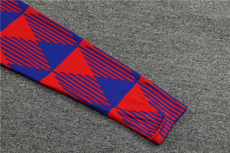 FC Barcelona "Crimson Checkmate" Tracksuit - JerseyLegacy